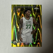 2025-26 Topps Chrome Amari Williams Rookie Yellow RayWave #/275 Celtics RC #297