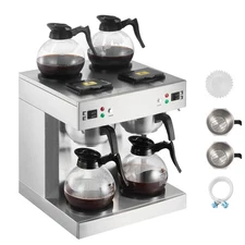Uimoso Commercial Drip Coffee Machine with 4Carafes and Warmers, 24-Cup Capacity