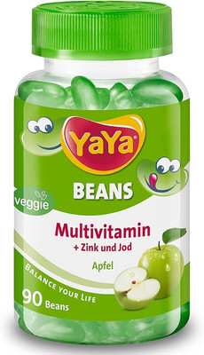 MULTIVITAMIN Jelly Beans mit Zink & Jod, 90 Kaudragees, für Kinder & Erwachsene
