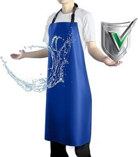 Vammcht Waterproof Rubber Vinyl Apron Heavy Duty Chemical Resistant Work Aprons