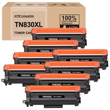 2-8PK TN830 XL Toner Compatible for Brother DCP-L2640DW HL-L2460DW MFC-L2820DW