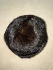 Echt-Pelzmütze Braun Nerz Hut Kappe echter Pelz Fell Nerzpelz - ungenutzt