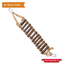 Eco-Friendly 17" Rope Ladder Bird Toy - Ideal Climbing Attachment for Birdcages
