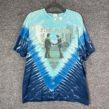 Vintage Anvil Pink Floyd Shirt L Blue Fair Wish You Were Here Tie Dye Graphic