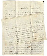 2 1867 Cahaba Alabama Letters African American Content Antique AL Handwritten