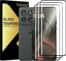 3 Pack for Motorola Edge 2025 Screen Protector,Hd-Clear 9H Tempered Glass 3D