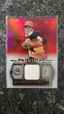 2013 TOPPS TRIBUTE NOLAN RYAN RETIRED REMNANTS RELICS RED JERSEY 2/10