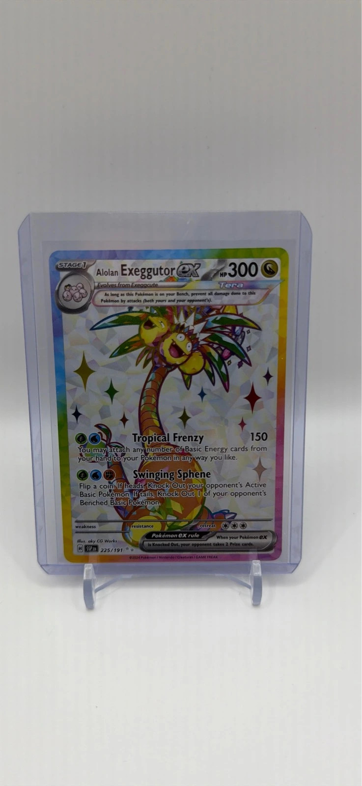 Alolan Exeggutor ex 225/191 NM Pokemon TCG