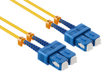 1m SC to SC Fiber Patch Cable Single Mode OS2 9/125 Duplex Yellow