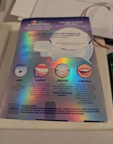 Crest 3D Whitestrips Professional White + LED Light  38 Strips Exp 1/2028 🦷 - Picture 2 of 3