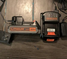 Black & Decker 20 Volt Max 1.5 AH Lithium-Ion BATTERIES w/ Chargers