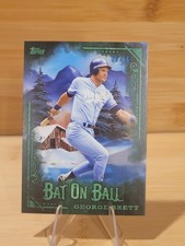 2025 Topps x Bob Ross The Joy of Baseball George Bret Bat on Ball Green 8/75