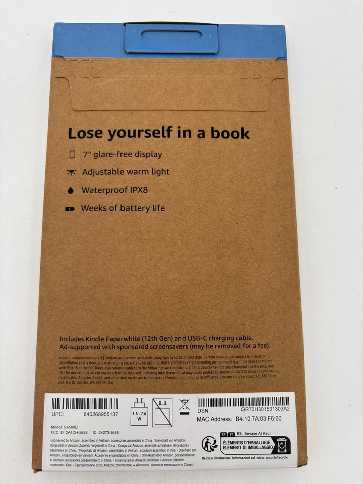 Amazon Kindle Paperwhite Gen 12 - 16GB - 2024 - Jade  - NEW SEALED ON SALE! - Image 2 of 4