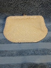Unbranded Vintage White Beaded Pearl Evening Clutch Bag Wallet Japan