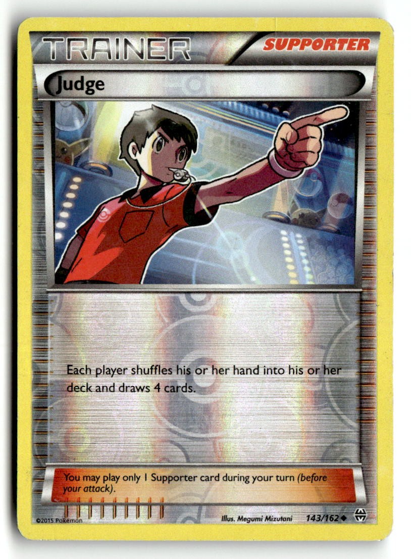 Judge 143/162 Uncommon BREAKthrough Pokemon Reverse Holo Heavily Played