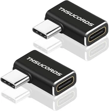 Right Angle USB C Extension Adapter 2 Pack, Left 90 Left&Right 2-PACK 