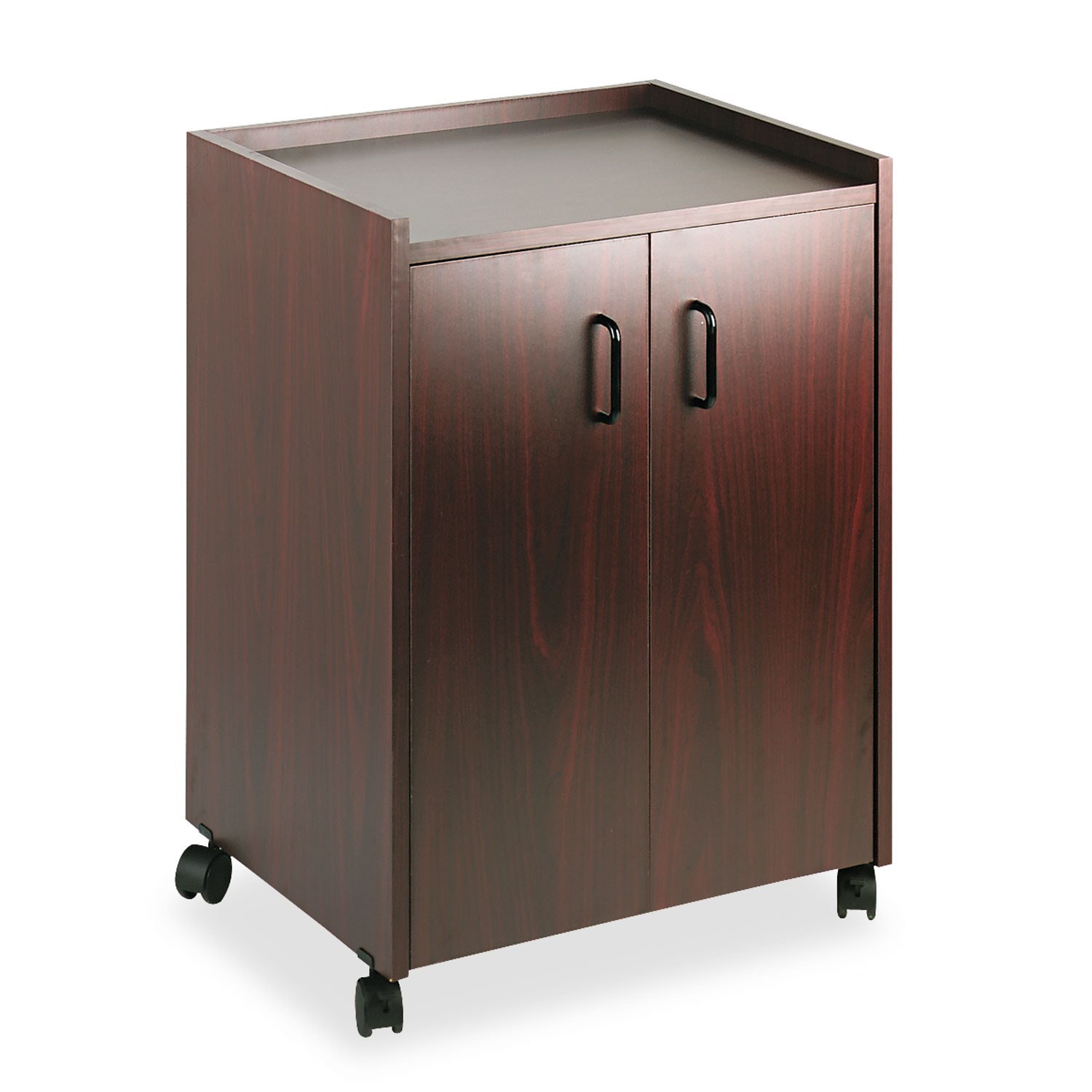 Передвижной буфет Safco с одной полкой 23w x 18d x 31h Красное дерево 8953MH