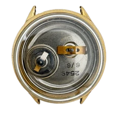 Vintage Accutron 214 Men's Wristwatch Case for Tuning Fork 35mm Steel & 10k GF