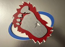 Letrero de pared 3D con logotipo alternativo de avalancha de Colorado - decoración de cueva de hombre de la NHL