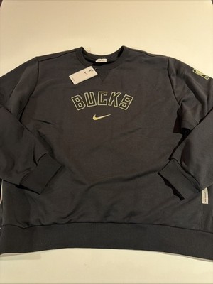 Nike Adult Milwaukee Bucks Standard Issue Crewneck Sweatshirt Sz XXL FV2068 NWT
