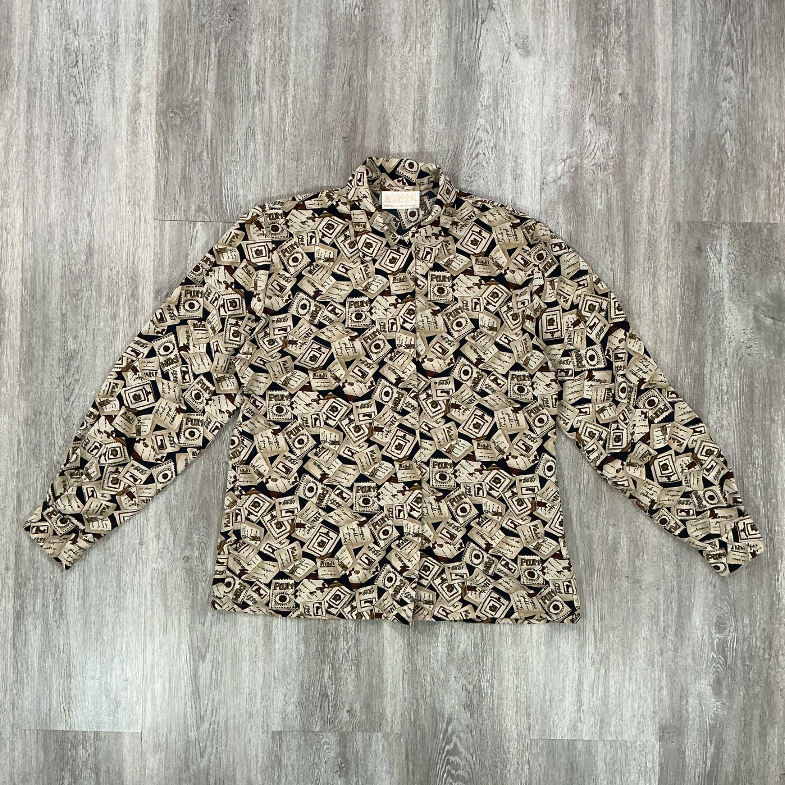 Vintage Women's Pendleton Pattern Long Sleeve Shi… - image 1