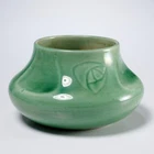 Red Wing Art Pottery Arts and Crafts Green Glaze Jardiniere Planter Pot 7"dia