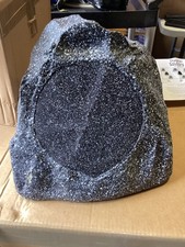 R8G Outdoor Granite 8" Rock Speaker for Deck Pool Spa Yard Garden, Granite, Flaw