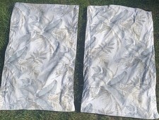 Set of 2 Tommy Bahama Home Pillow Shams King Palm Leaves Beige Sage Tropical