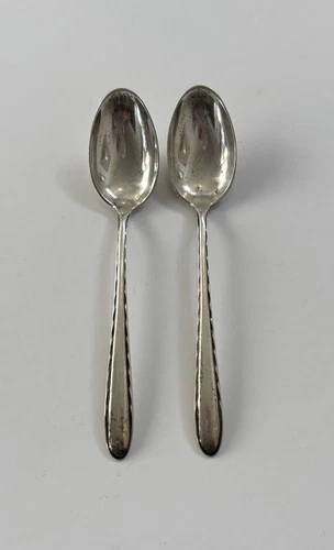 TOWLE STERLING "Silver Flutes" Sterling Silver Demitasse Spoons - Set of 2