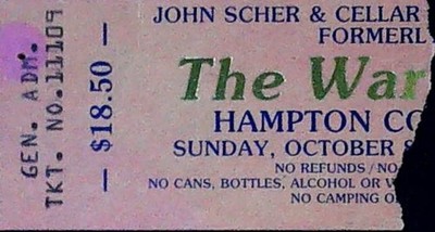 The Warlocks Ticket Stub Hampton Coliseum VA Grateful Dead Concert 10/8/1989