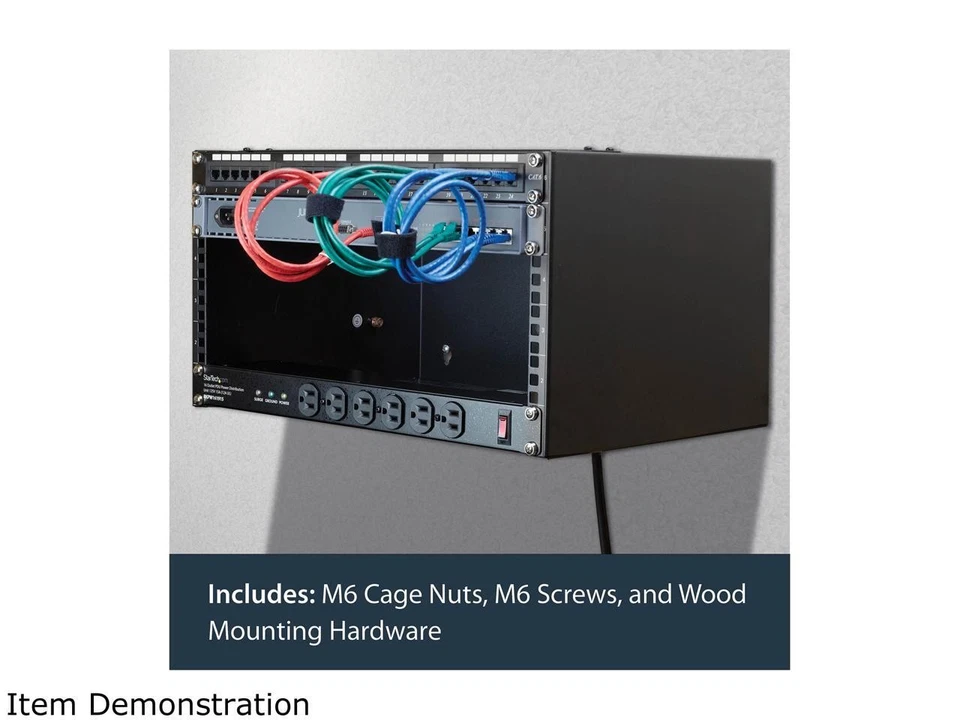 StarTech.com WALLMOUNT6 6U 12in Deep Wall Mounting Bracket for Patch Panel - Image 4 of 4