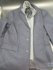 Banana Republic Men s Navy Wool Blend Coat Size L Detachable Inner