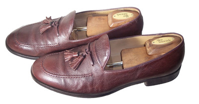 Allen Edmonds Perugia sz 11.5 D Genuine Bologna Flex Brown Tassel Loafers