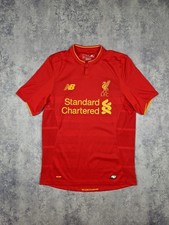 Vintage New Balance Liverpool Soccer Jersey 2016-2017 Football Shirt Red Size S