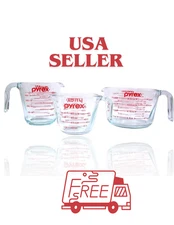 PYREX 1118990 3-Piece Glass Measuring Cup Set - Clear