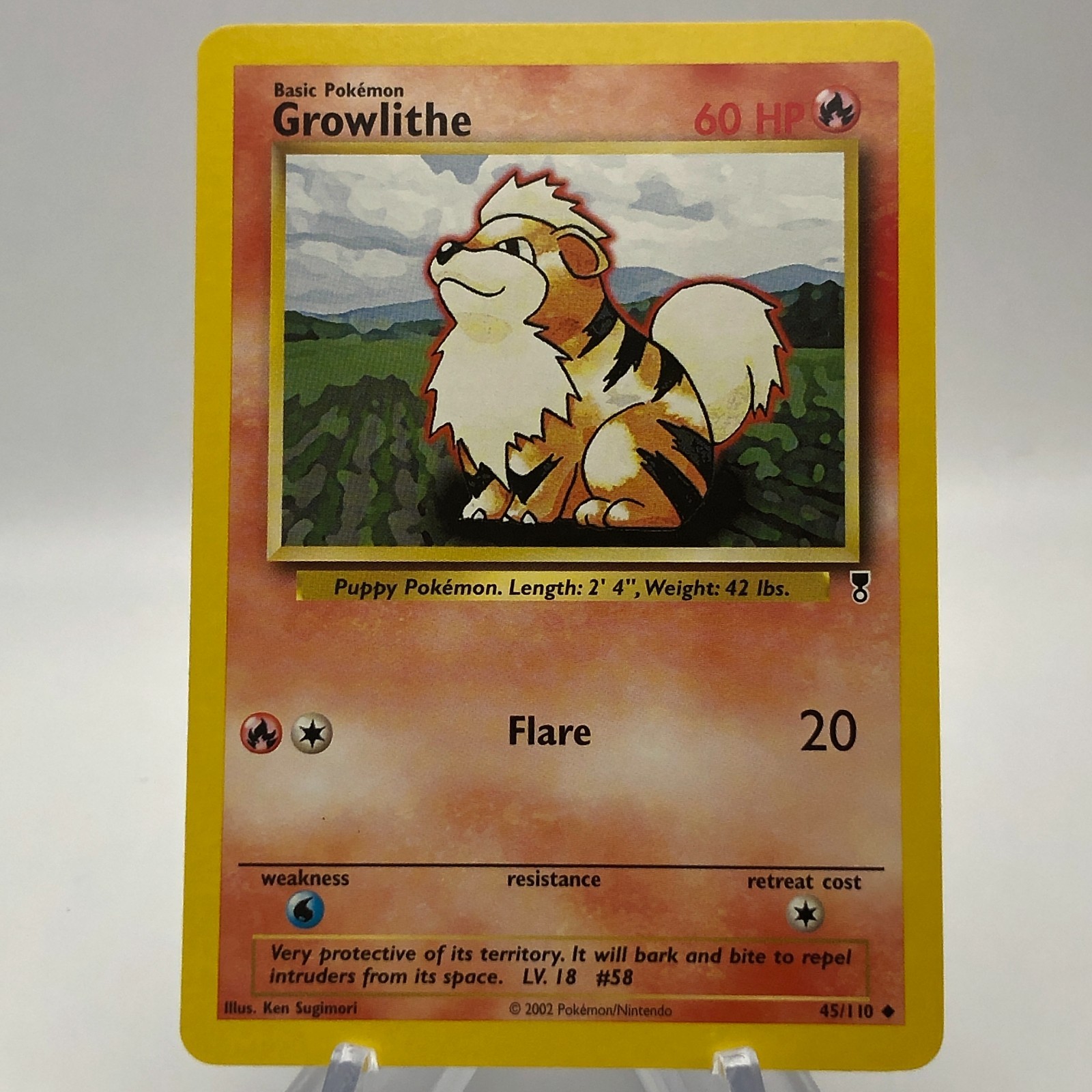 Pokemon Growlithe 45/110 - Legendary Collection - NM Non Holo - 2002 WotC