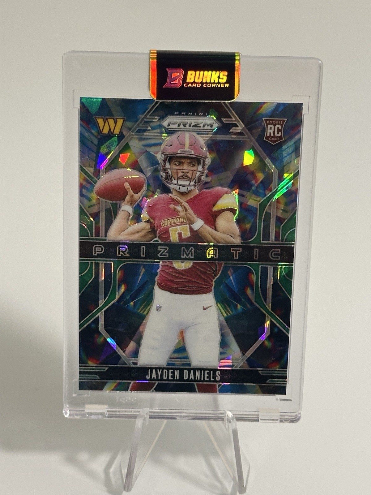 2024 Panini Prizm - Prizmatic Jayden Daniels #3 Green Ice Prizm (RC)