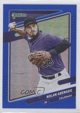2021 Panini Donruss Variation Holo Blue Nolan Arenado (Fielding) #146 00gy