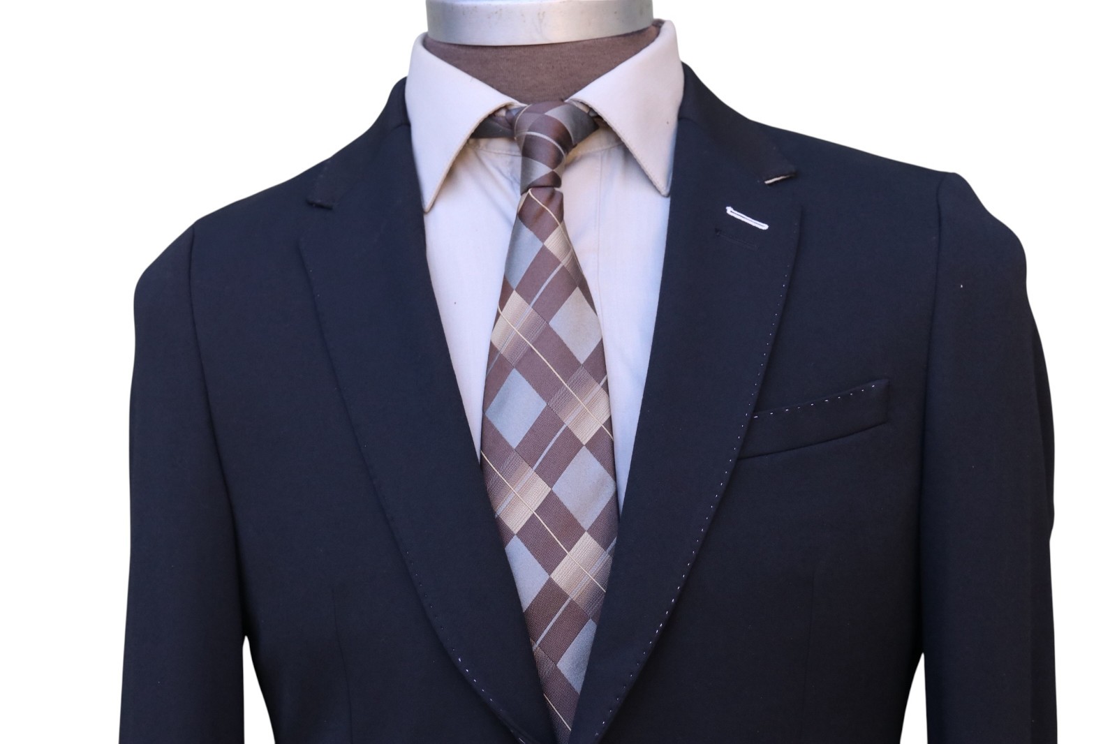 Maceoo Solid Black Unconstructed Two Button Trave… - image 4