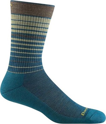6036 Dark Teal Darn Tough Frequency Merino Wool Mens Crew Light Cushion Sock
