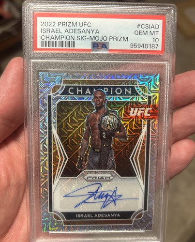 2022 Panini Prizm UFC Israel Adesanya Mojo 24/25 PSA 10