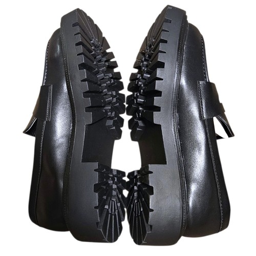 American Eagle Chunky Lug Sole Loafers Black Platform Slip-On Shoes Sz 6.5 New - Picture 4 of 13