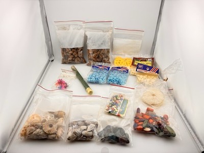 Crafting Beads Mixed Lot Vintage To Now Jewelry DIY Art Old Stock Beads Seashell