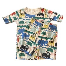 Hanna Andersson Pajamas Size 6-7 Animal Print Organic Cotton 2 pc Set