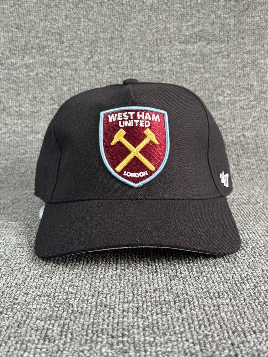 '47 Brand West Ham United Snapback Cap Black Embroidered Soccer Hat