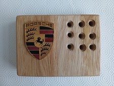 Automotive Desk pen/pencil holder, paperweight, ornament features  Porsche badge