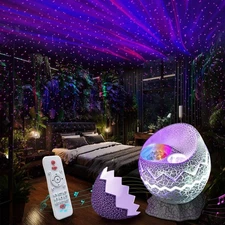 Star Projector, Galaxy Light Projector White Noise Bluetooth Speaker with Rem...