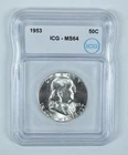 1953 Franklin Half Dollar MS64 ICG