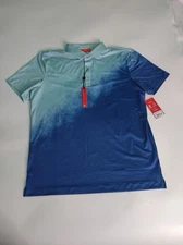 NWT Redvanly Polo Ruxton Shirt Sz L  Limoges Blue Golf Gradient 