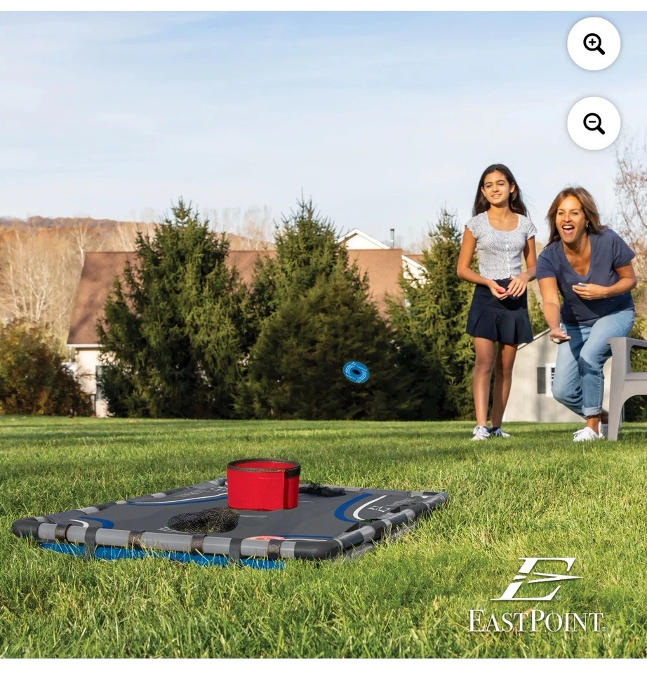 Juego de césped 3 en 1 puerta trasera Cornhole, bola de escalera, lanzamiento de lavadora, plegable Foto 2 de 4